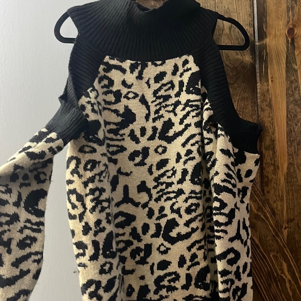 Open shoulder sweater